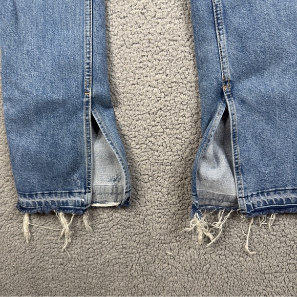 We The Free Jeans Womens 26 Med Wash High Rise Split Hem Full Length 70s Bootcut - Picture 8 of 16